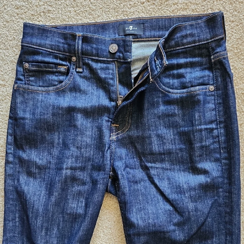 7 For All Mankind Jeans Mens Straight Blue Sz 30